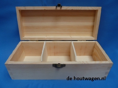 theekistje met 3 vakken