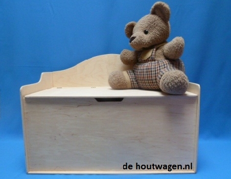 De Houtwagen | speelgoed bank groot | houten speelgoedkisten | € 79,95