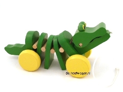 houten trekfiguur krokodil