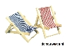 poppenhuis miniatuur ligstoel rood