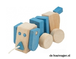 trekfiguur snuffel hond blauw