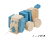 De Houtwagen | trekfiguur snuffel hond blauw | stokroller- trekfiguur  | € 9,95