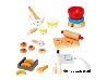 De Houtwagen | poppenhuis accessoires om te bakken  | houten dieren en miniaturen | € 11,50