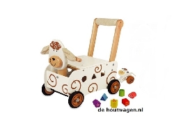 houten loopwagen schaap 