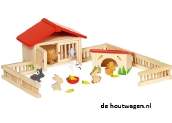 poppenhuis konijnenhok 