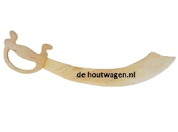 De Houtwagen | houten speelgoed zwaard gebogen | ridders en piraten speelgoed | € 5,95