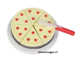 houten slagroom taartje