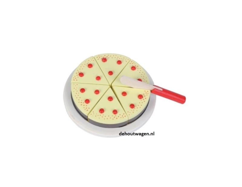 De Houtwagen | houten slagroom taartje | speelgoed boodschappen | € 14,95