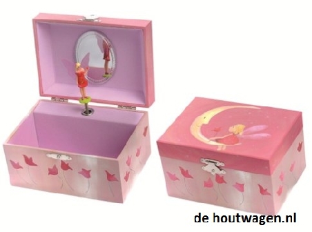 De Houtwagen | muziek en sieradendoosje moon | muziekdoosjes | € 22,50