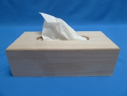 houten tissue doos