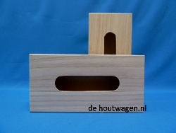 De Houtwagen | houten tissue doos | diversen blank hout | € 5,95