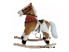 De Houtwagen | hobbelpaard licht bont met bewegende staart en geluid | hobbelpaarden | € 79,95