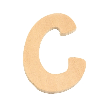 De Houtwagen | houten letter C  | houten letters | € 0,40