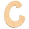 De Houtwagen | houten letter C  | houten letters | € 0,40