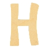 De Houtwagen | houten letter H | houten letters | € 0,40