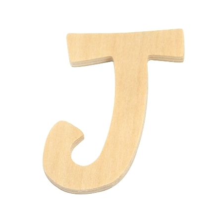 De Houtwagen | houten letter J | houten letters | € 0,40