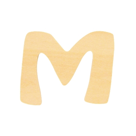 De Houtwagen | houten letter M  | houten letters | € 0,40