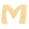De Houtwagen | houten letter M  | houten letters | € 0,40