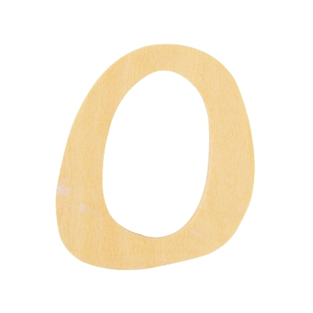 De Houtwagen | houten letter O  | houten letters | € 0,40