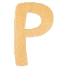 De Houtwagen | houten letter P  | houten letters | € 0,40
