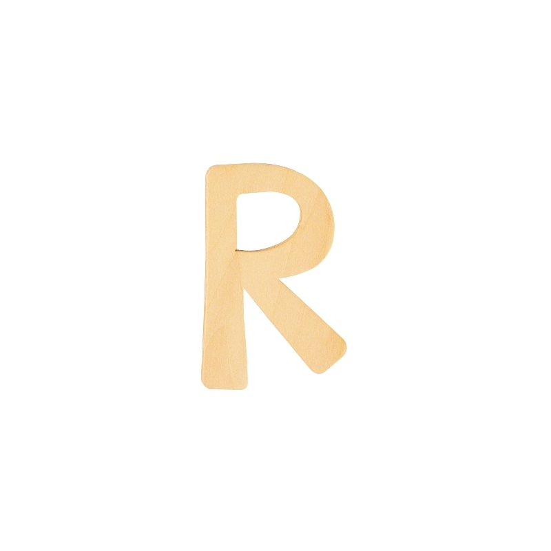 De Houtwagen | houten letter R | houten letters | € 0,40 De Houtwagen | houten letter R | houten letters | € 0,40