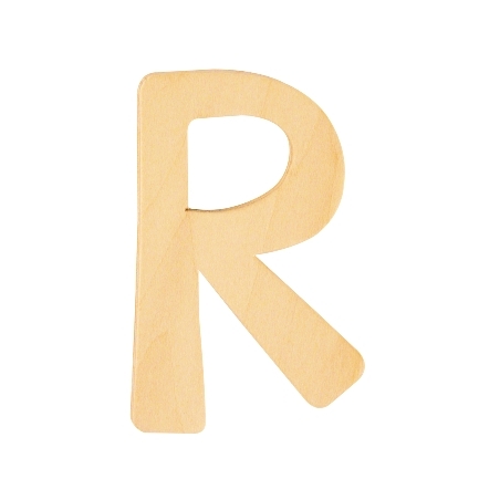De Houtwagen | houten letter R | houten letters | € 0,40