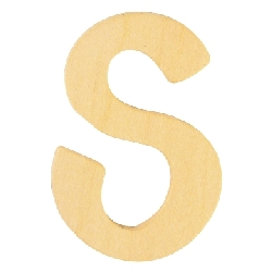 houten letter S 