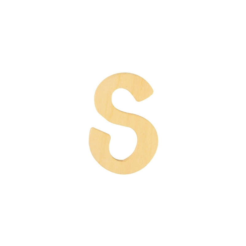 De Houtwagen | houten letter S  | houten letters | € 0,40