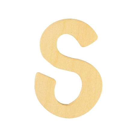 De Houtwagen | houten letter S  | houten letters | € 0,40