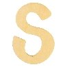 De Houtwagen | houten letter S  | houten letters | € 0,40