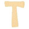 De Houtwagen | houten letter T  | houten letters | € 0,40