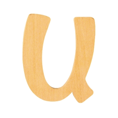 De Houtwagen | houten letter U  | houten letters | € 0,40