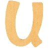 De Houtwagen | houten letter U  | houten letters | € 0,40