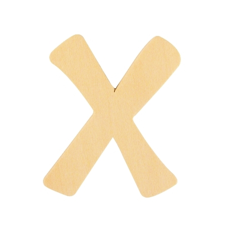 De Houtwagen | houten letter X  | houten letters | € 0,40