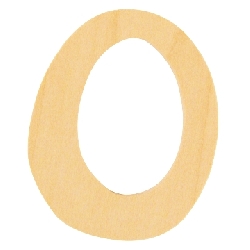 houten cijfer 0 