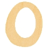De Houtwagen | houten cijfer 0  | houten letters | € 0,40