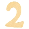 De Houtwagen | houten cijfer 2  | houten letters | € 0,40