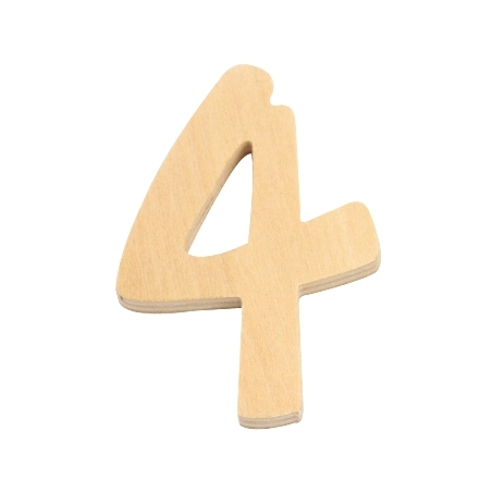 houten cijfer 4
