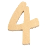 houten cijfer 4