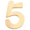 houten cijfer 5 
