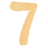 De Houtwagen | houten cijfer 7  | houten letters | € 0,40