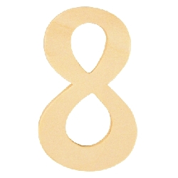 houten cijfer 8