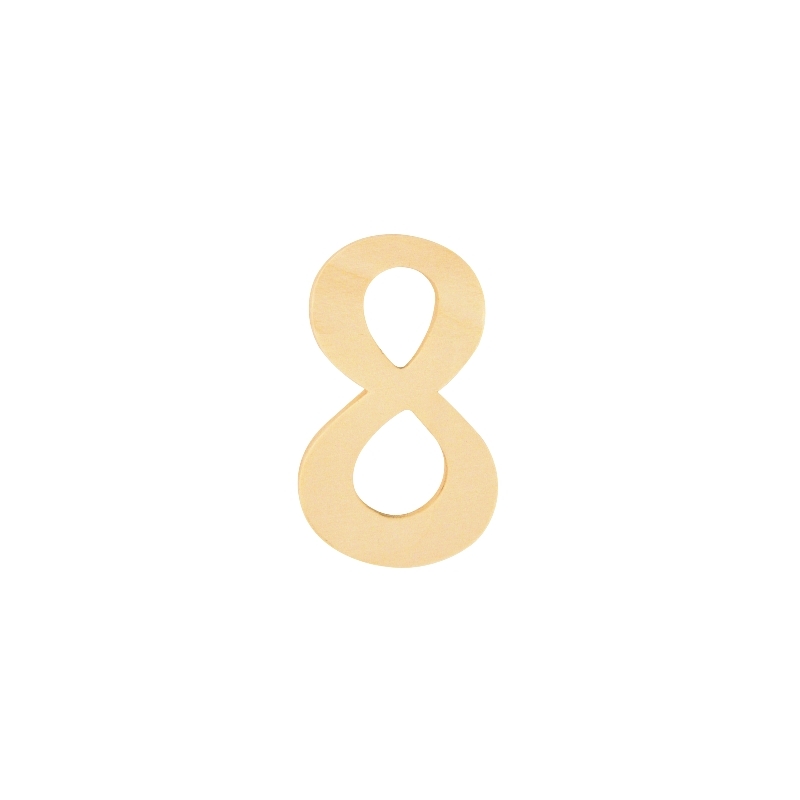 houten cijfer 8