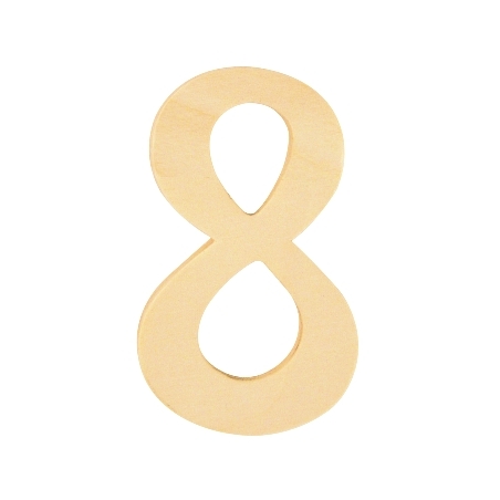 houten cijfer 8
