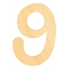 houten cijfer 9