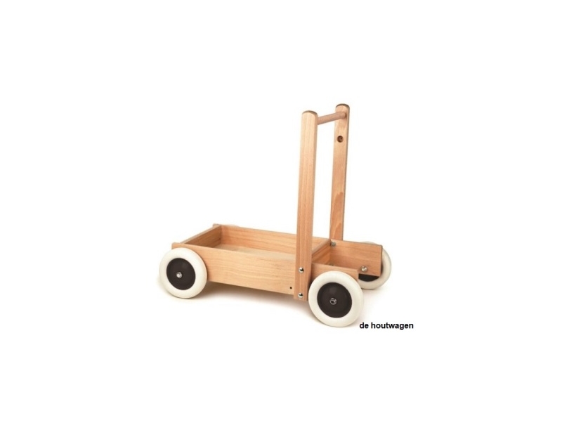 De Houtwagen | Egmont Toys Houten Loopwagen – Stevig Beukenhout met Rubberen Wielen | houten loopwagens | € 85,00