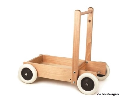 De Houtwagen | Egmont Toys Houten Loopwagen – Stevig Beukenhout met Rubberen Wielen | houten loopwagens | € 85,00