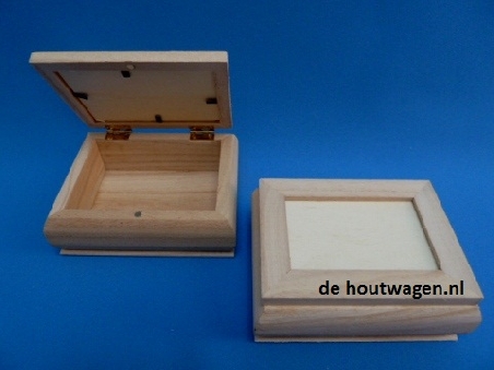 sieradenkistje met fotolijstje - 11x9x4