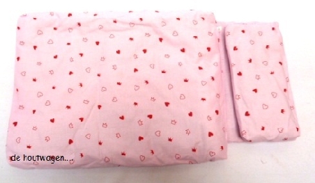 poppen beddengoed roze 