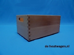 opbergkrat beukenhout gelakt klein 30x20x15